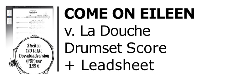 drumset score COME ON EILEEN von LA DOUCHE
