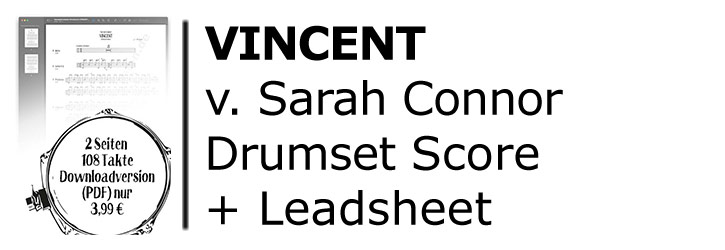 drum score: VINCENT von Sarah Connor