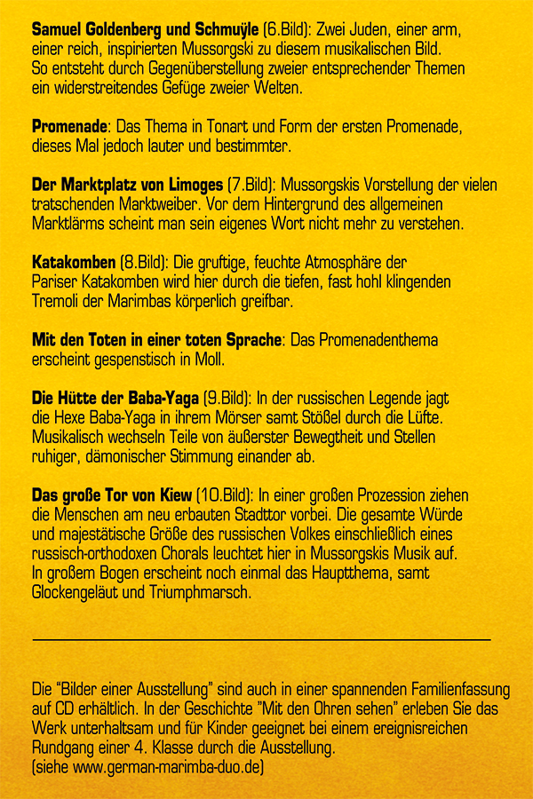 Booklet 2 der DVD German Marimba Duo LIVE