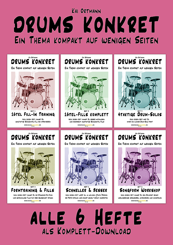 DRUMS KONKRET - sechs kompakte Schlagzeugkurse zum Download