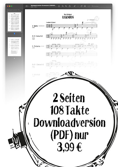 drum score LEGENDEN von Max Giesinger
