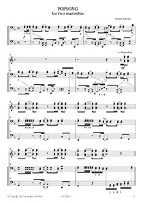 Beispielseite aus Popsong for two marimbas von Andreas Schwarz